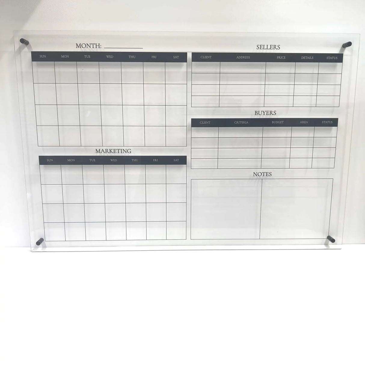 Acrylic Real Estate Planner