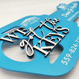 Key Shaped Oasis Blue Modern Key Sign - Got The Keys - Real Estate Store