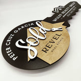 Key Shaped Prop «Sold with keys»‎ Round Sign - Real Estate Store