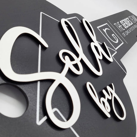 Key Shaped Props Classic Key Sign with House Outline - Real Estate Store