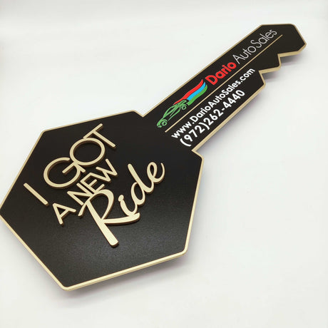 Key Shaped Props I Got a New Ride Realtor Sign - Real Estate Store