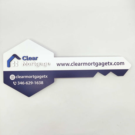 Key Shaped Props Mortgage Lender Sign Realtor Sign - Real Estate Store