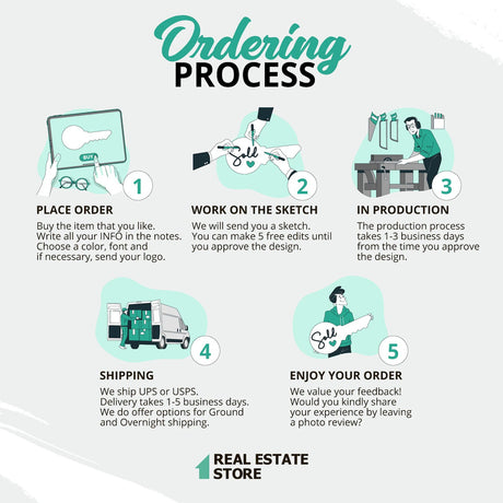 Key Shaped Props Personalized Sign Featuring Authentic Rhinestones - Ideal Gift for Realtors - Real Estate Store