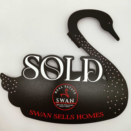 Key Shaped Props Personalized Sign Featuring Authentic Rhinestones - Ideal Gift for Realtors - Real Estate Store