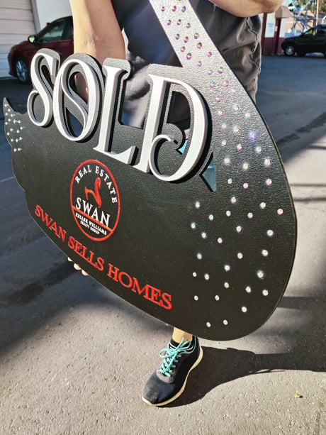 Key Shaped Props Personalized Sign Featuring Authentic Rhinestones - Ideal Gift for Realtors - Real Estate Store