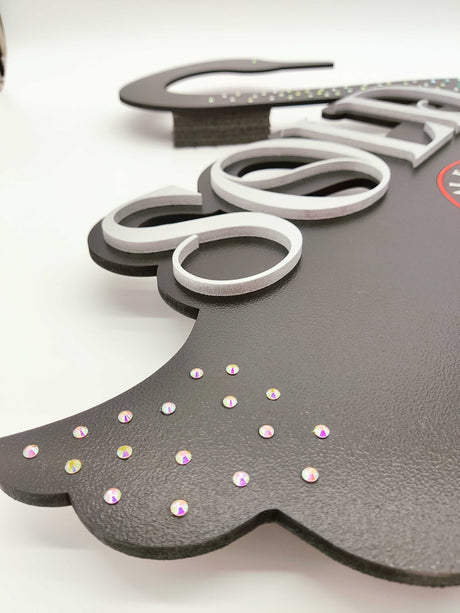 Key Shaped Props Personalized Sign Featuring Authentic Rhinestones - Ideal Gift for Realtors - Real Estate Store