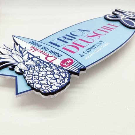 Key Shaped Props Surfing Board, Custom Shape Sold Sign - Real Estate Store