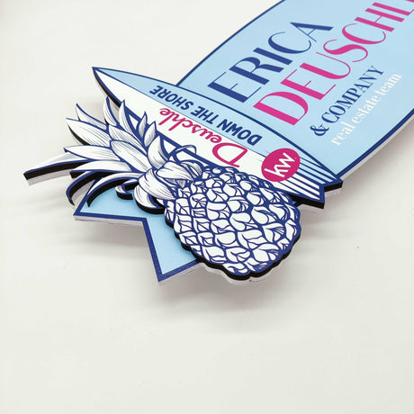 Key Shaped Props Surfing Board, Custom Shape Sold Sign - Real Estate Store