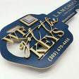 Key Shaped Props We got the keys Navy Blue Sign - Real Estate Store