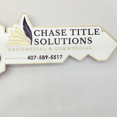 Key Shaped Sign Just Closed - Real Estate Store