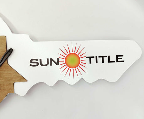 Key Shaped Sign "Just Closed" - Real Estate Store