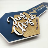Key Shaped Sign Props «Just Closed»‎ for Real Estate - Real Estate Store