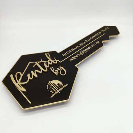 Key Shaped Sign Props «Rented by» for Realtors - Real Estate Store