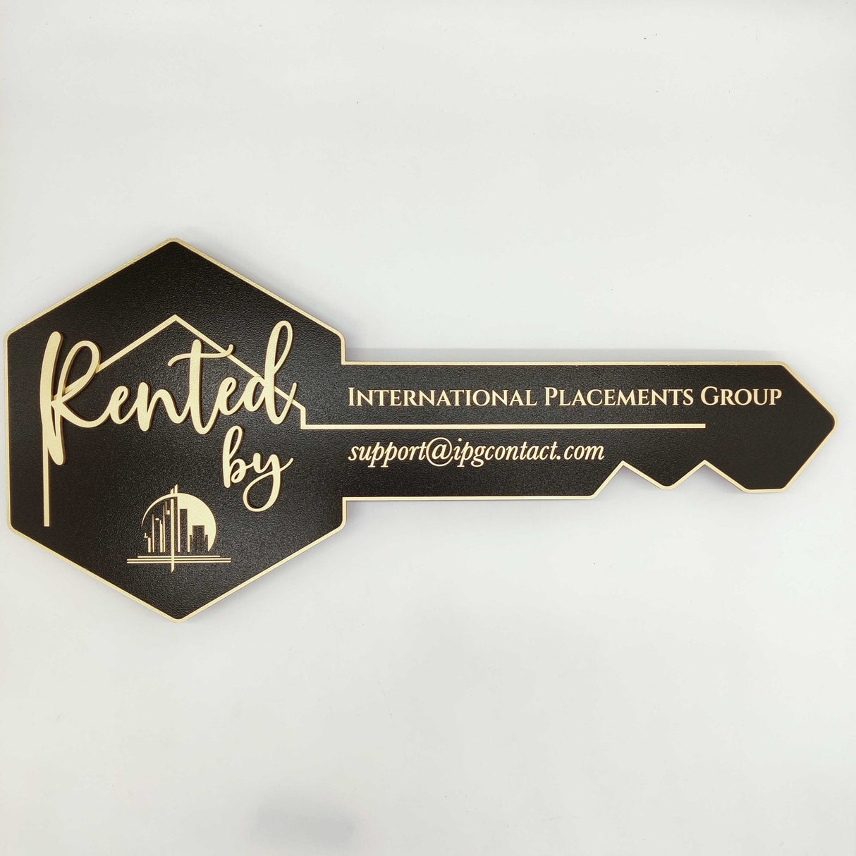 Key Shaped Sign Props «Rented by» for Realtors - Real Estate Store