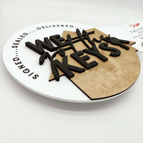 Key Shaped Sign Props «We've Got The Keys» - Real Estate Store