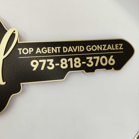 Key Shaped Sign "Sold" - Real Estate Store