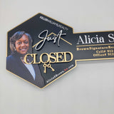 Just Closed Sign "Alicia S Brown"