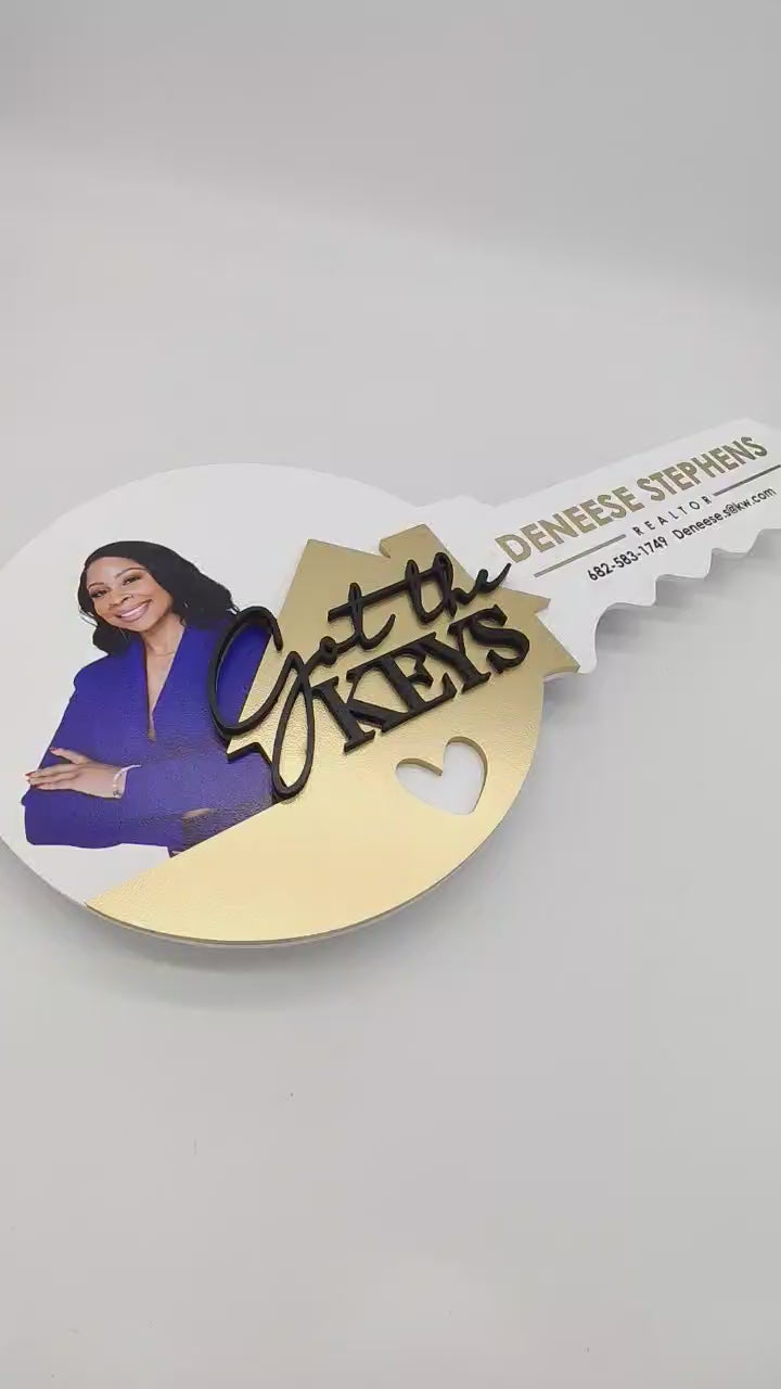Key Shaped Props «Sign with personal Photo»‎ Round Sign