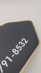 Black Round Shaped «Skyline»‎ Personalized Realtor Key Sign with Outline