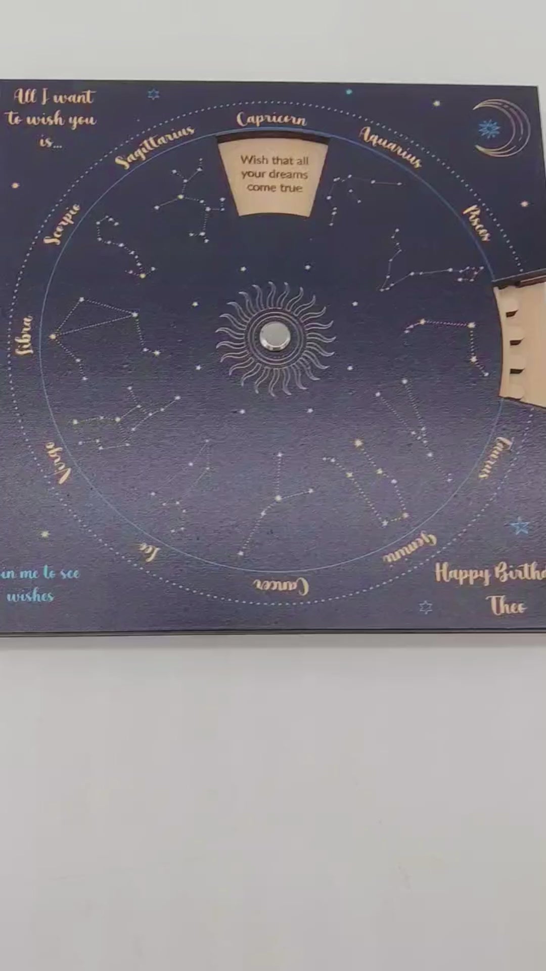 Birthday Gift Card with Zodiac Signs "Written In The Stars"