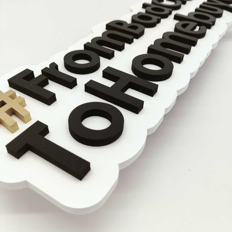 Printed Custom Hashtag Sign - Real Estate Store