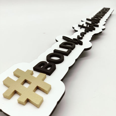 Printed Hashtag «3D‎ Hashtag»‎‎ Sign - Real Estate Store