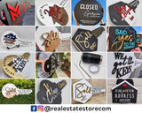 Printed Hexagon Key Shaped Prop «Said Yes To The Address» - Real Estate Store