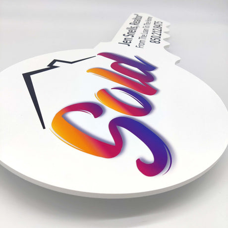 Printed Round Key Shaped Prop - Real Estate Store