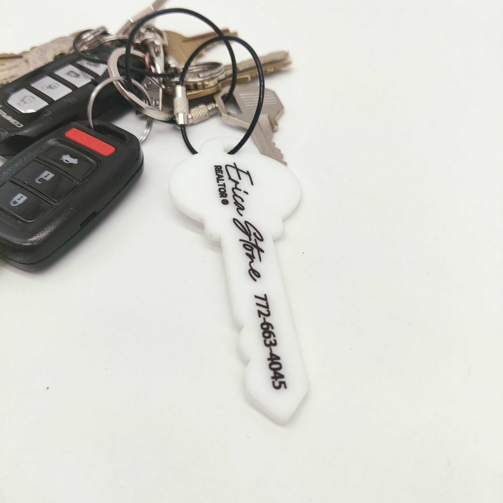 White Custom KeyChain for Realtor