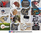 Rectangle Shaped Prop Sign «Just Closed» - Real Estate Store