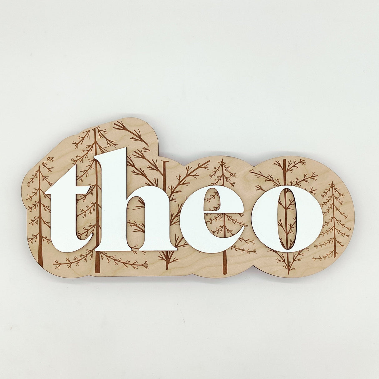 Rectangle Shaped Props «Boho Wood Name Sign» Nursery Sign - Real Estate Store