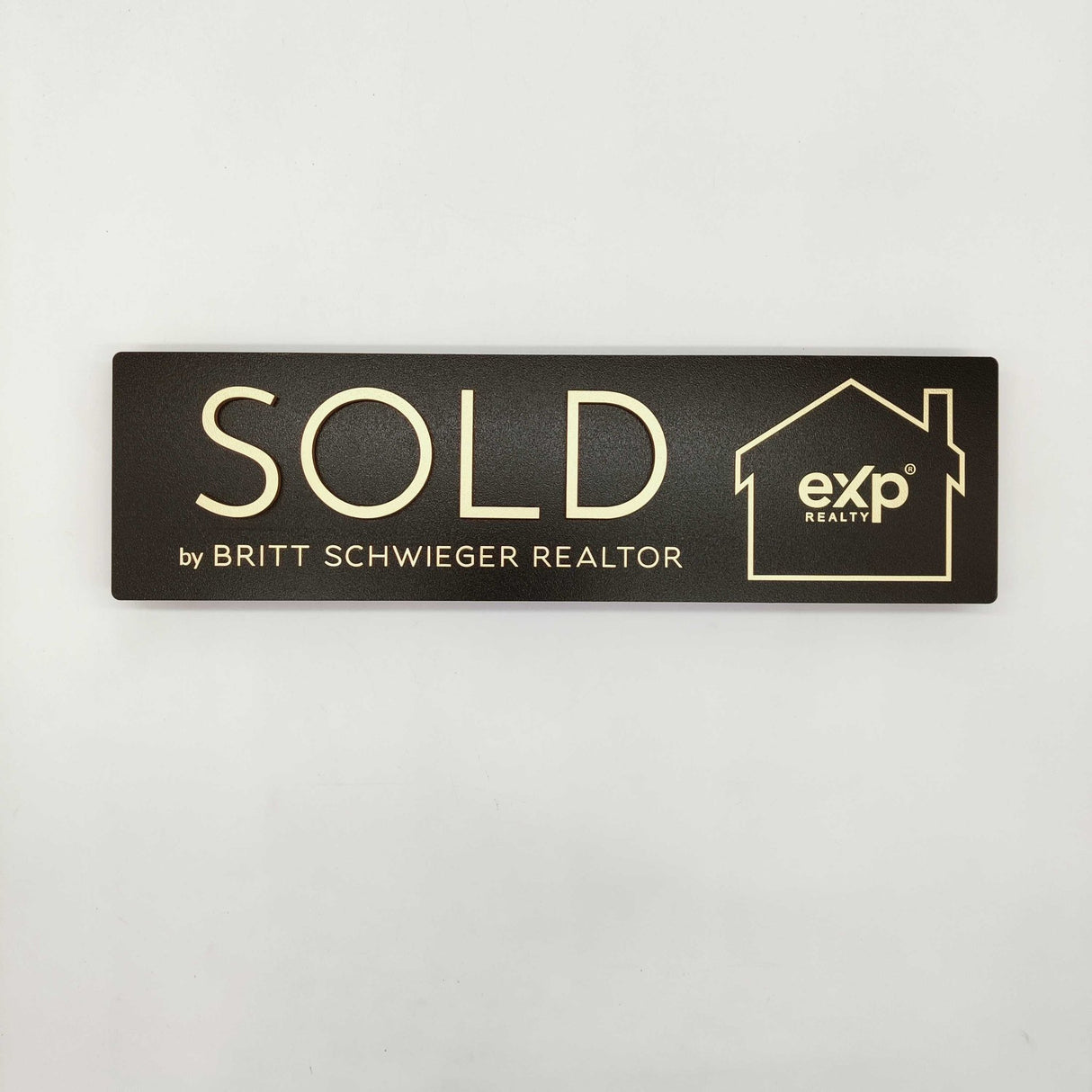 Rectangle Shaped Props Sold Rectangle Sign with a 3D Cutout - Real Estate Store