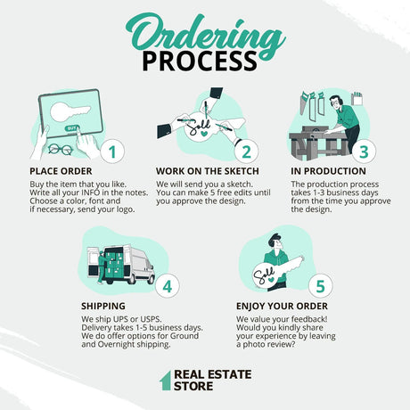 Rectangle Shaped Sign Props «Just Closed» - Real Estate Store