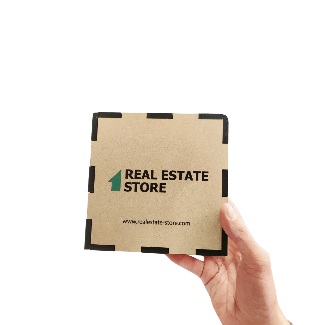 Round Custom Wooden Puzzle - Real Estate Store