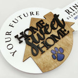 Round Shaped «Home Sweet Home»‎ with dog tracks Realtor Sign - Real Estate Store