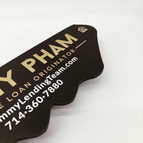 Round Shaped Just Funded Key Sign - Real Estate Store