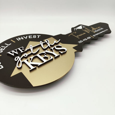 Round Shaped Key Sign «Buy, Sell, Invest»‎ - Real Estate Store