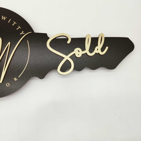 Round Shaped Key «Sold with Initials» - Real Estate Store