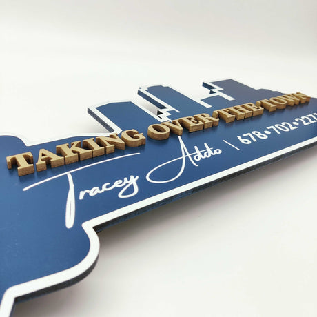 Round Shaped Round Key Sign - Mortgage Company with LOGO - Real Estate Store