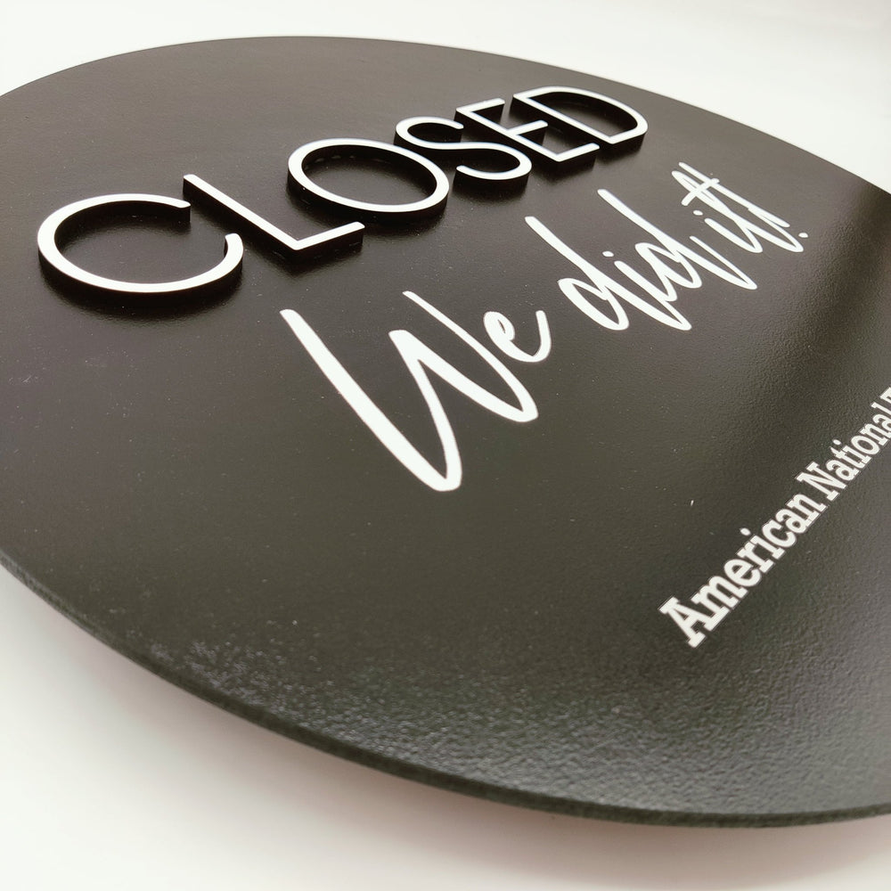 Top Rounded Sign Round Shaped Sign Black Round Sign