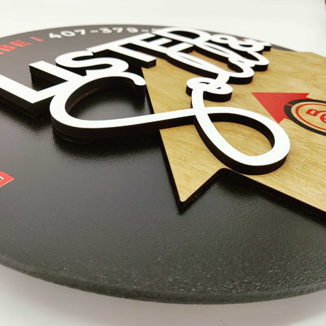 Round Shaped Sign Round Sign «Listed & Sold»‎ - Real Estate Store