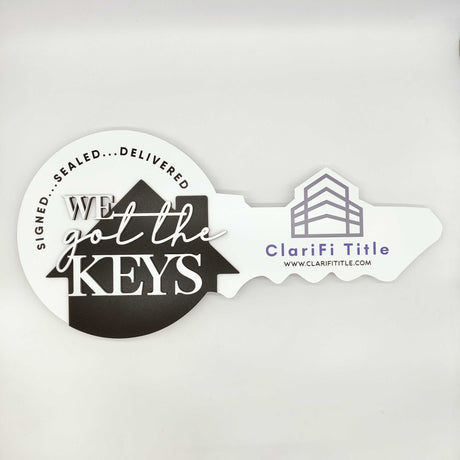 Round Shaped «We got the keys»‎‎ Realtor Sign - Real Estate Store