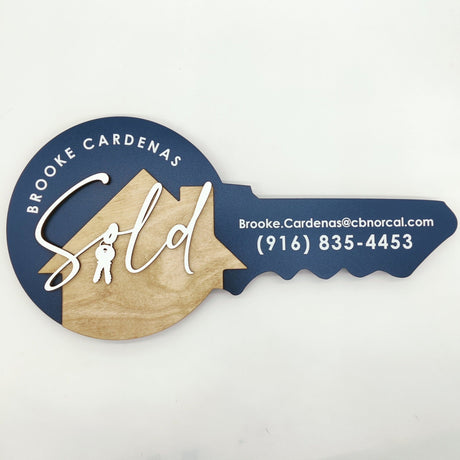 Round Shaped «We've Got The Keys»‎ Round Key Sign - Real Estate Store