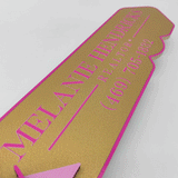 Key Shaped Pink & Gold  Sold by Sign
