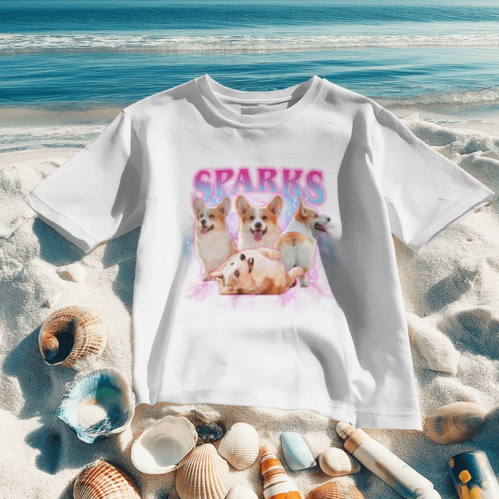 Vintage Pet T-Shirt  Custom Cat Photo & Name