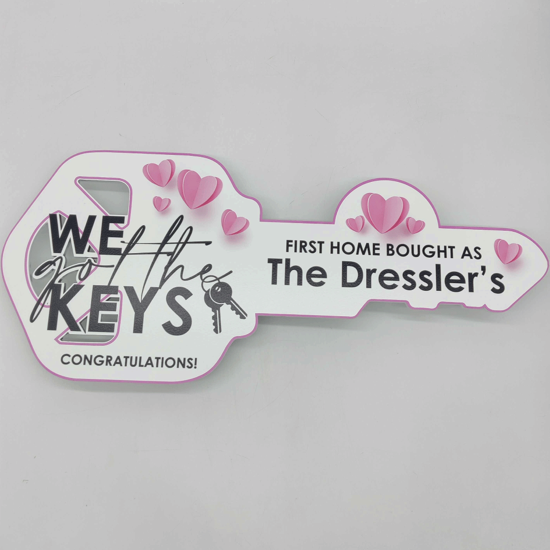 We got the keys with cute hearts