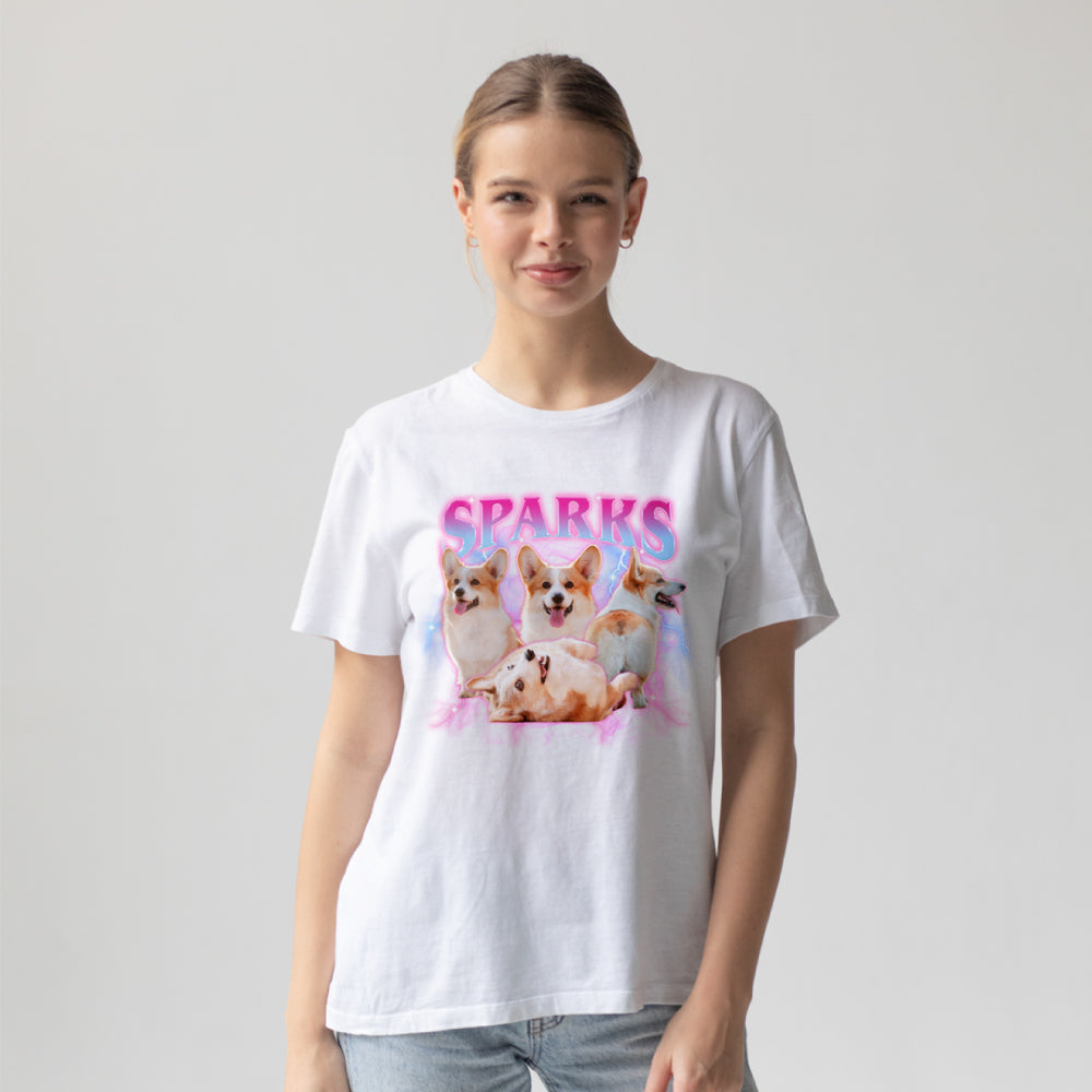 Vintage Pet T-Shirt  Custom Cat Photo & Name