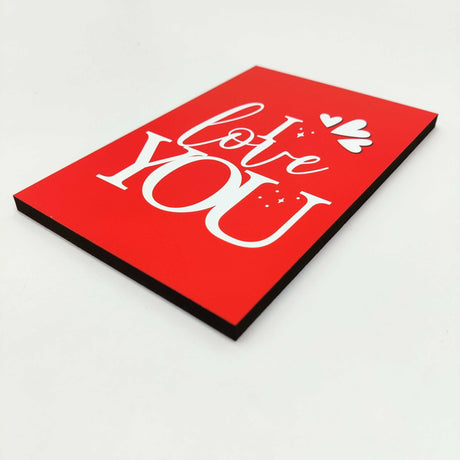 Wood Card «I Love You»‎ for Valentine's Day - Real Estate Store