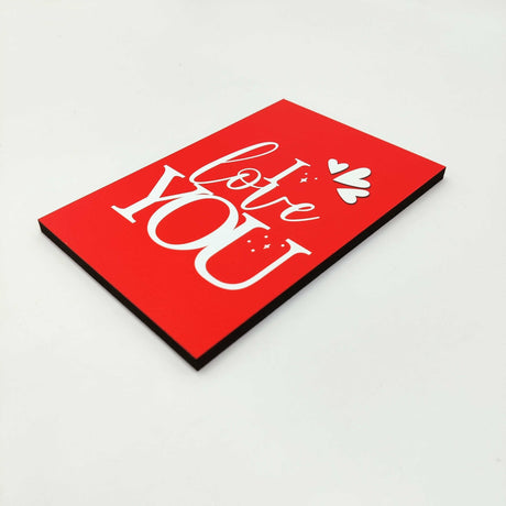 Wood Card «I Love You»‎ for Valentine's Day - Real Estate Store