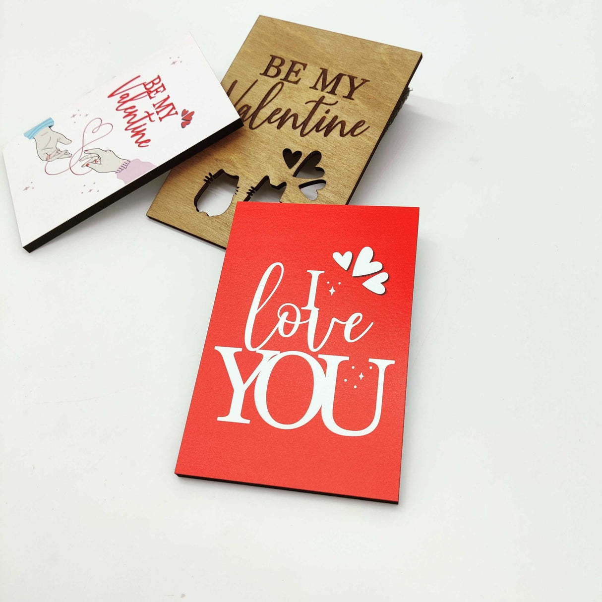 Wood Card «I Love You»‎ for Valentine's Day - Real Estate Store